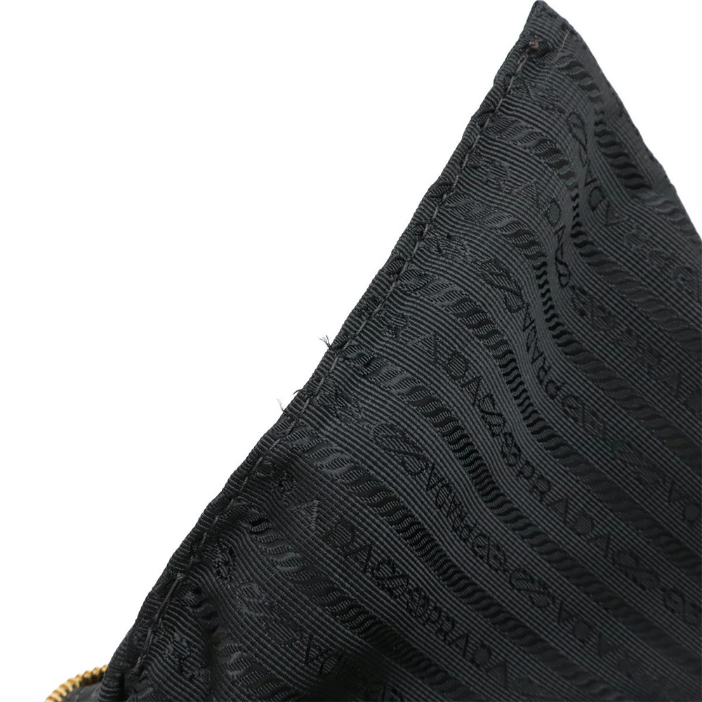 Prada NERO Handbag Leather Black Bag Gathered Tote Black - Picture 8 of 8